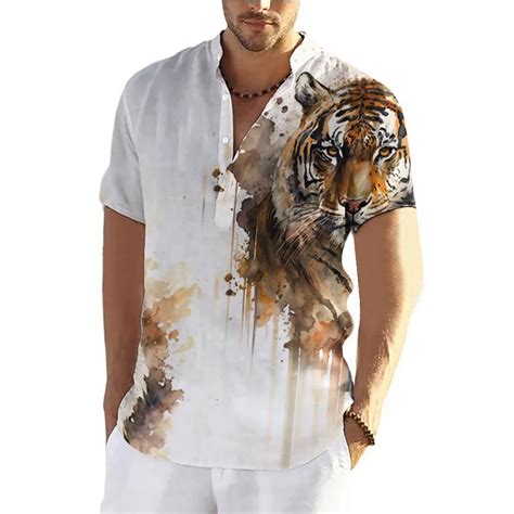 camicia versace con tigre|Camicie Uomo .